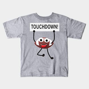 American Football Cartoon holding Touchdown sign Kids T-Shirt